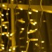 Гирлянда «Занавес» 2 × 3 м, IP65, УМС, белая нить каучук, 600 LED, свечение тёплое белое, 220 В