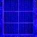 Гирлянда «Занавес» 2 × 6 м, IP44, УМС, белая нить, 1440 LED, свечение синее, 220 В