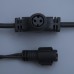 Гирлянда «Занавес» 2 х 6 м , IP65, УМС, тёмная каучуковая нить, 1000 LED, свечение белое, 220 В