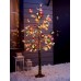 Светодиодное дерево «Неоновые цветы» 1.5 м, 80 LED, постоянное свечение, 220 В, свечение тёплое белое