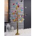 Светодиодное дерево «Неоновые цветы» 1.5 м, 80 LED, постоянное свечение, 220 В, свечение тёплое белое