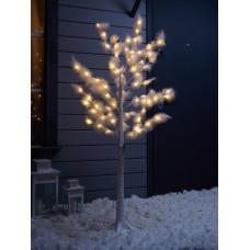 Светодиодное дерево «Перья» 1.5 м, 300 LED, постоянное свечение, 220 В, свечение тёплое белое