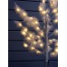 Светодиодное дерево «Перья» 1.5 м, 300 LED, постоянное свечение, 220 В, свечение тёплое белое