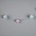 Светодиодные бусы «Звездочки», 80 см, LED(1608)-16-4.6V, AG13×3 (в компл.), 3 режима свечение тёплое белое