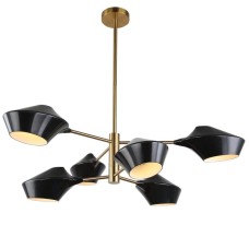 Подвесная люстра Lumina Deco Romina LDP 6037-6 BK+GD