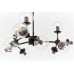 Люстра на штанге Lumina Deco Zodiak LDP 160-12 BK+PR