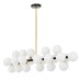Люстра на штанге Lumina Deco Marsiada LDP 6033-24 BK+GD
