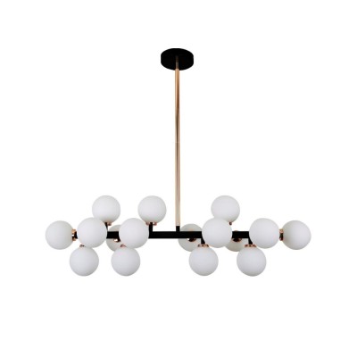Люстра на штанге Lumina Deco Marsiada LDP 6033-16 BK+MD