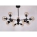 Люстра на штанге Lumina Deco Zodiak LDP 160-12 BK+TEA