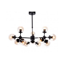 Люстра на штанге Lumina Deco Zodiak LDP 160-12 BK+TEA