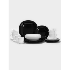 Сервиз столовый Luminarc Carine White&Black, стеклокерамика, 30 предметов, цвет белый и чёрный
