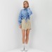 Блузка женская MINAKU: Casual Collection цвет голубой, размер 48