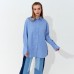 Блузка женская MINAKU: Casual Collection, цвет голубой, размер 50
