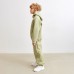 Брюки детские MINAKU: Basic Line KIDS цвет оливковый, рост 158