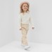Брюки для девочки MINAKU: Cotton Collection цвет бежевый, рост 128