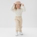 Брюки для девочки MINAKU: Cotton Collection цвет бежевый, рост 128