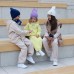 Брюки для девочки MINAKU, цвет бежевый, рост 128 см