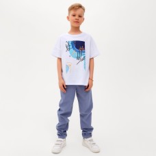 Брюки для мальчика MINAKU: Cotton collection, синие, рост 134 см