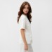Футболка женская MINAKU OVERSIZE FIT: SPORTY & STYLISH цвет экрю, р-р 50