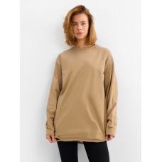 Футболка с длин. рукавом женский MINAKU: One Most Brand, цвет коричневый, ONESIZE