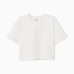 Футболка укороченная женская MINAKU OVERSIZE FIT: цвет экрю, р-р 44