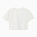 Футболка укороченная женская MINAKU OVERSIZE FIT: цвет экрю, р-р 44