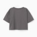 Футболка укороченная женская MINAKU OVERSIZE FIT: цвет графит, р-р 46