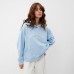 Худи женское MINAKU: SPORTY & STYLISH цвет голубой, размер 46-48