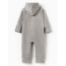 Комбинезон флисовый детский MINAKU: Fleece Soft, цвет серый, рост 128 см