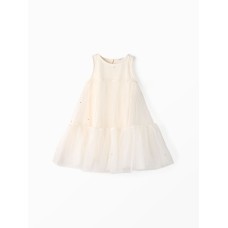 Платье для девочки MINAKU: PartyDress, молочное, рост 128 см