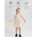 Платье для девочки MINAKU: PartyDress, цвет молочный, рост 122 см