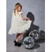 Платье для девочки MINAKU: PartyDress, цвет молочный, рост 122 см