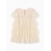 Платье для девочки MINAKU: PartyDress, цвет молочный, рост 128 см