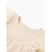 Платье для девочки MINAKU: PartyDress, цвет молочный, рост 128 см