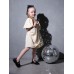 Платье для девочки, MINAKU :Party Dress, цвет молочный, рост 98 см