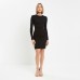 Платье женское с бахромой MINAKU: PartyDress цвет черный, размер 40