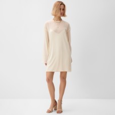 Платье женское с подкладом MINAKU: Casual Collection, белое, размер 42