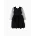 Платье нарядное детское MINAKU: PartyDress, чёрное, рост 128 см