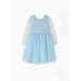 Платье нарядное детское MINAKU: PartyDress, голубое, рост 122 см