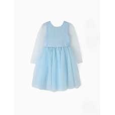Платье нарядное детское MINAKU: PartyDress, голубое, рост 128 см