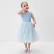 Платье нарядное детское MINAKU: PartyDress, цвет голубой, рост 122 см