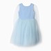 Платье нарядное детское MINAKU: PartyDress, цвет голубой, рост 122 см