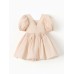 Платье нарядное детское MINAKU: PartyDress, цвет молочный, рост 122 см