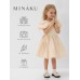 Платье нарядное детское MINAKU: PartyDress, цвет молочный, рост 122 см