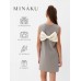 Платье нарядное детское MINAKU: PartyDress, цвет серый, рост 158 см