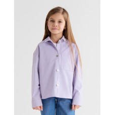 Рубашка детская MINAKU: Jeans collection, цвет лавандовый, рост 158 см