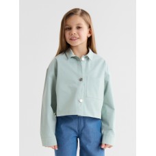 Рубашка для девочки MINAKU: Jeans collection, цвет серо-голубой, рост 128 см