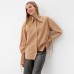 Рубашка женская MINAKU: Casual Collection цвет бежевый, р-р 50