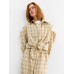 Рубашка женская MINAKU: Casual Collection цвет бежевый в клетку, р-р 52
