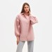 Рубашка женская с объёмными рукавами MINAKU: Casual Collection цвет темно-розовый, р-р 50